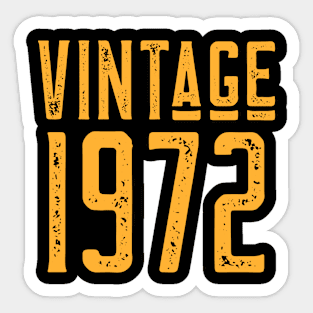 50th Birthday, 1972 Vintage Classic Distressed Sticker